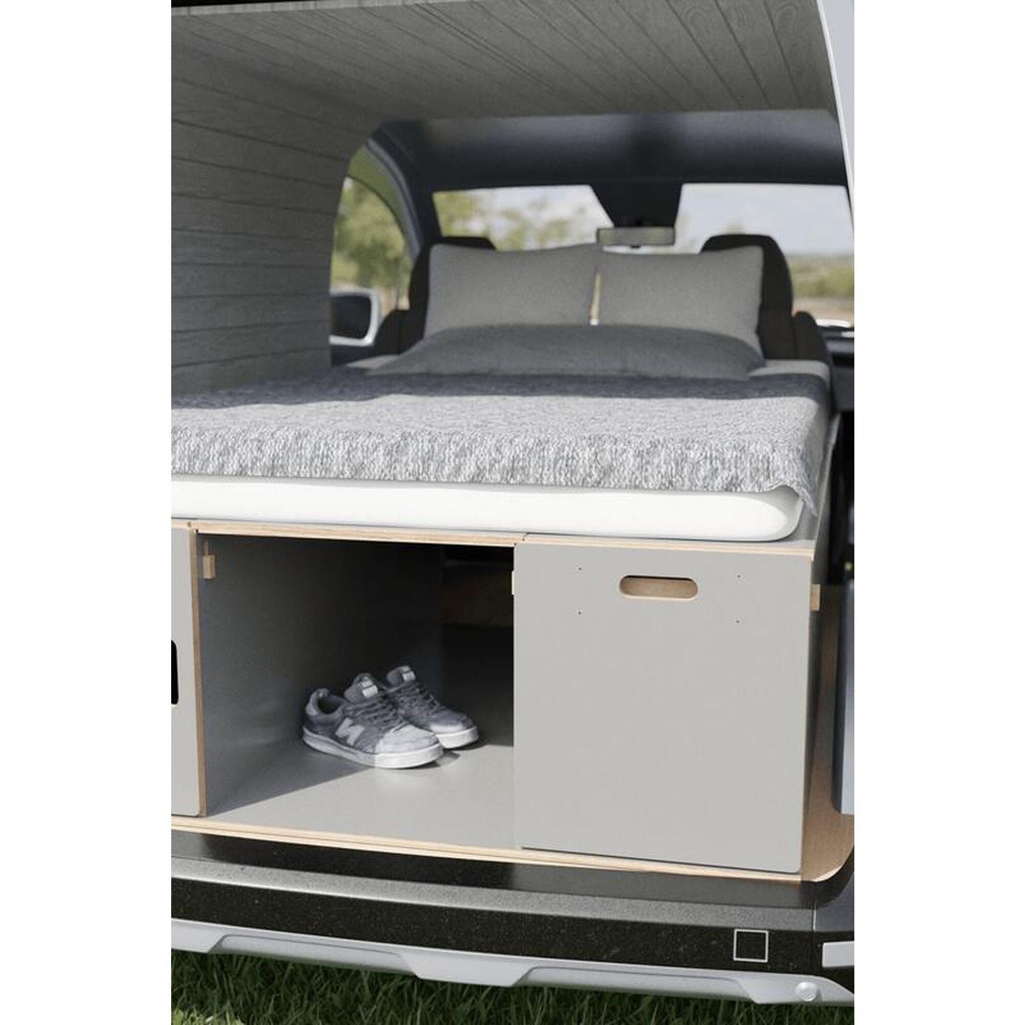 Mueble Kit camper Plykit Pirineos S contrachapado Chopo capa exterior CPL gris