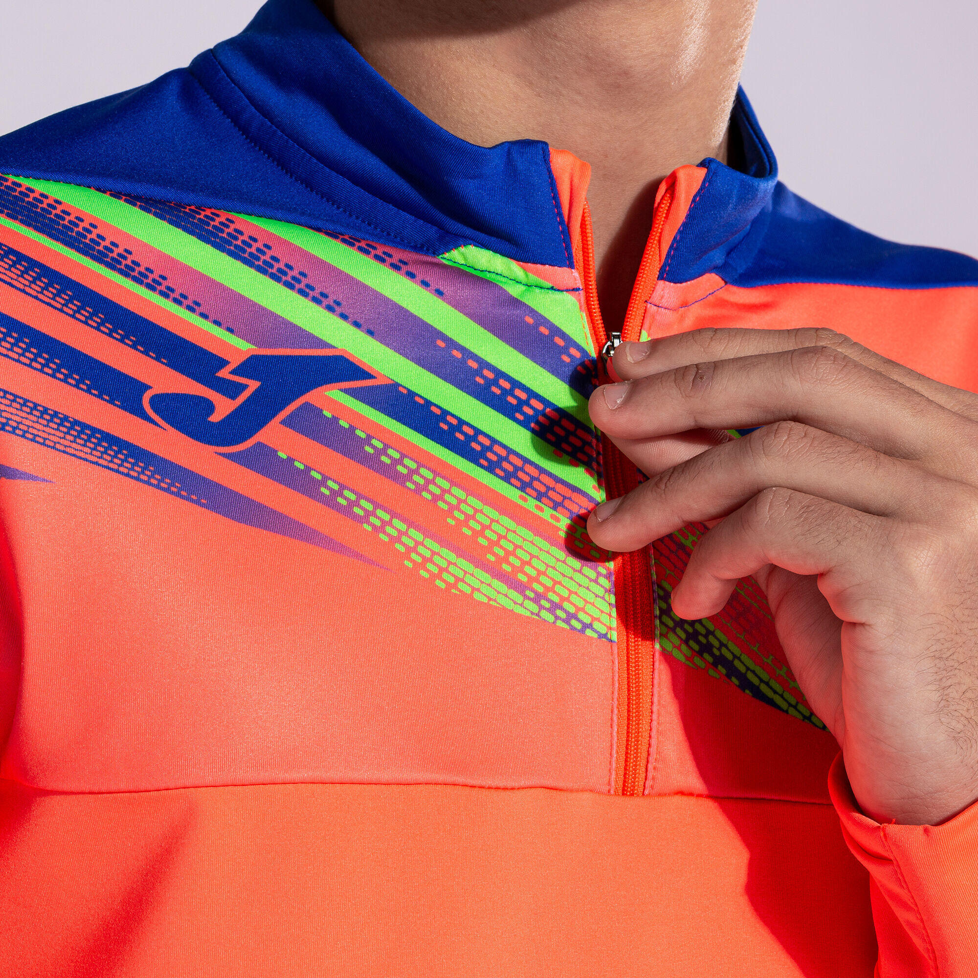 Sudadera Running Hombre Joma Elite X Coral Flúor 7/7