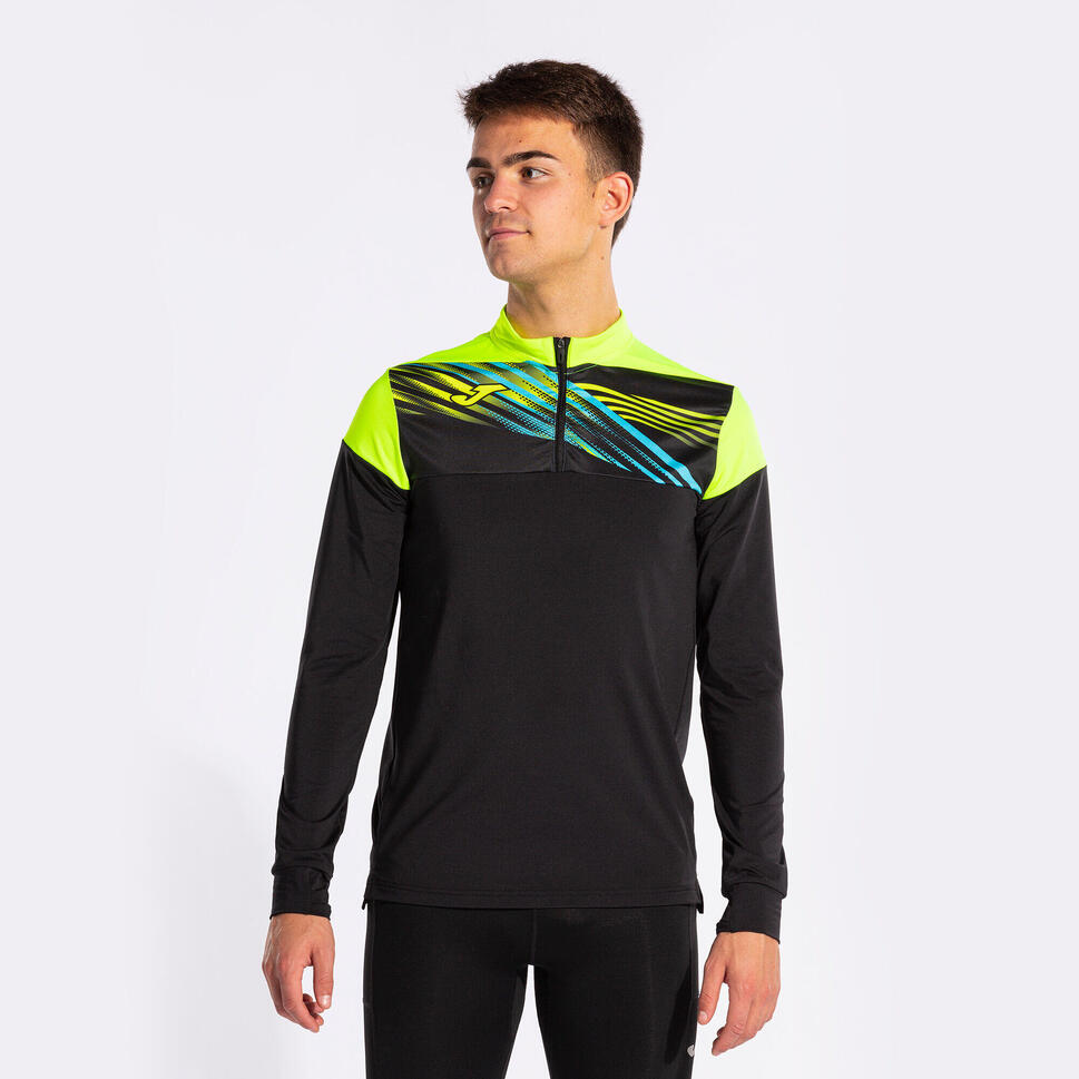 Bluza Joma Elite IX czarna/neonowo żółta/turkusowa M