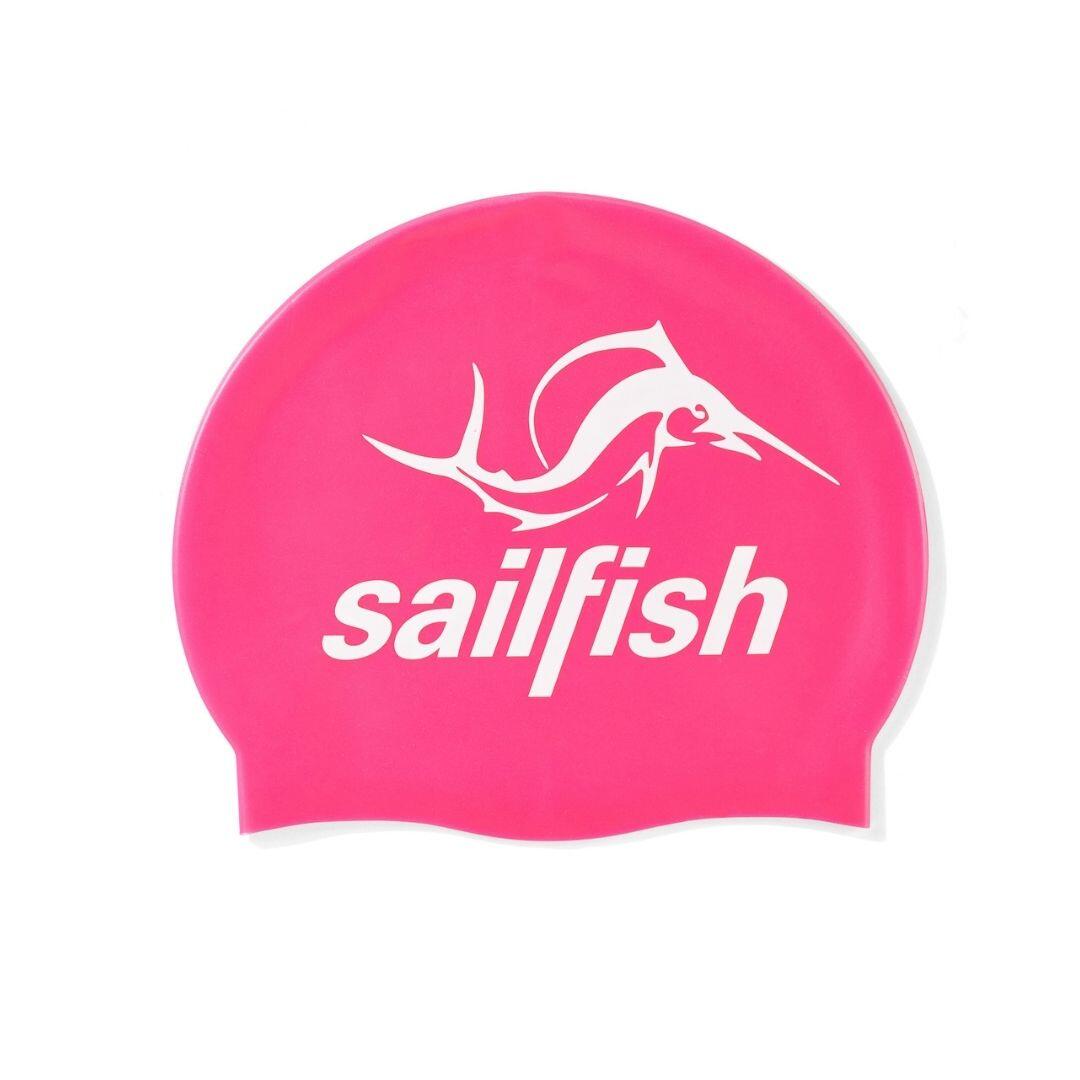 Touca de banho de silicone triathlon pink sailfish