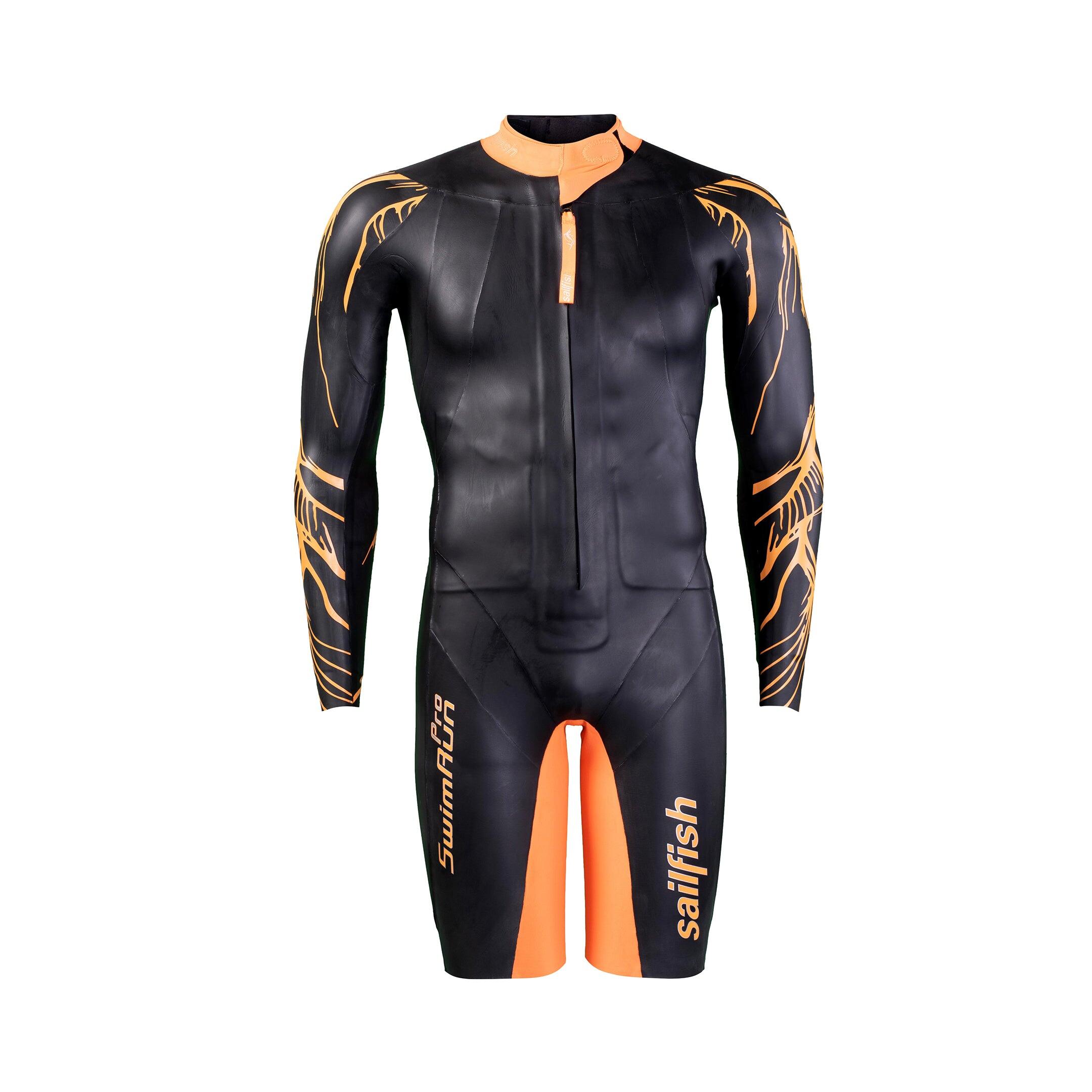 Fato de banho swimrun pro natação unisex preto sailfish