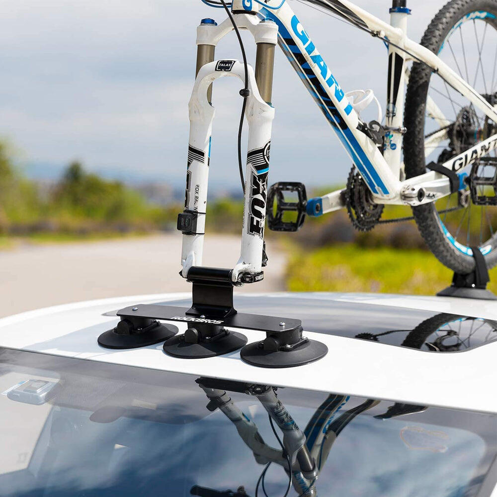 Portabici Per Tetto Auto BOROCO - Supporto Forcella, Sgancio Rapido, Nero, Universale - Foto 2