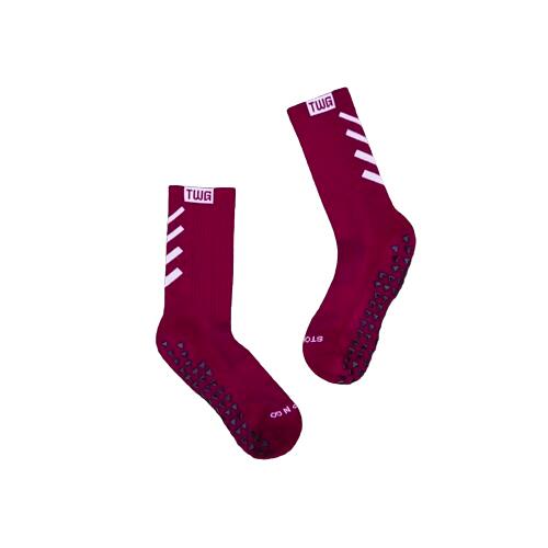 Adult Grip Socks - Burgundy