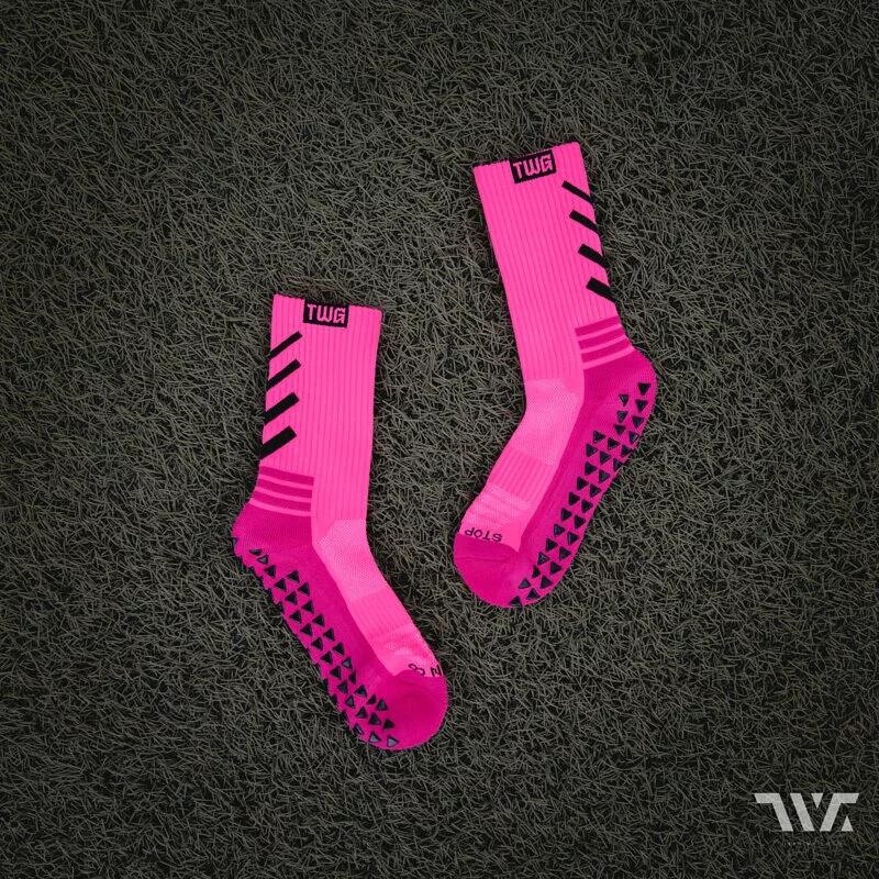 Adult Grip Socks - Vivid Pink