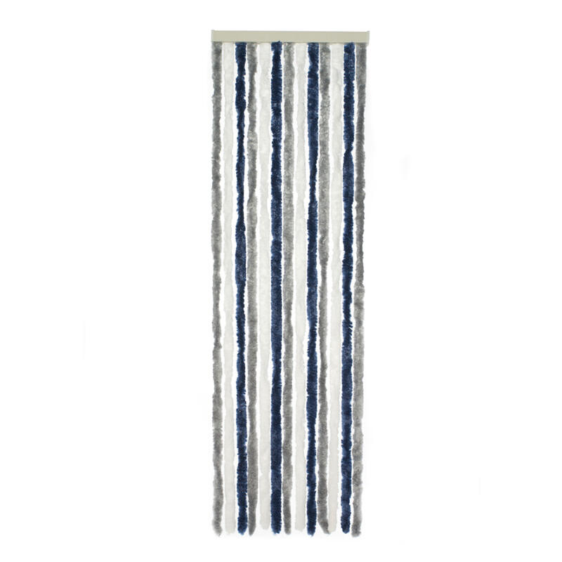 Travellife Chenille gris/blanc/bleu 56x185cm