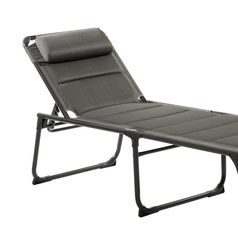 Travellife Barletta chaise longue dark grey
