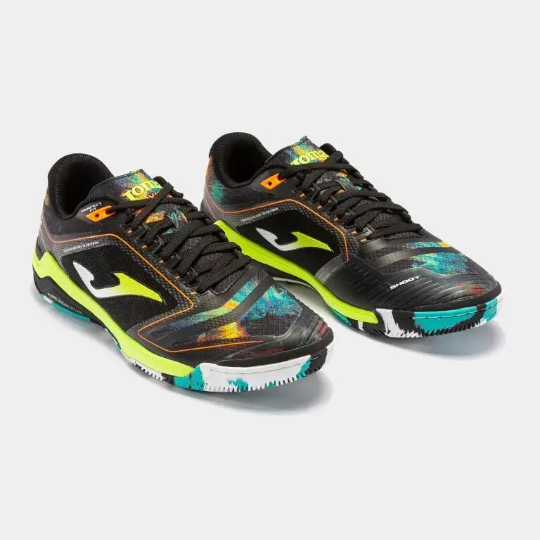 Ghete fotbal Joma Invicto, Sala, Negru/Galben flou, 43 3/6