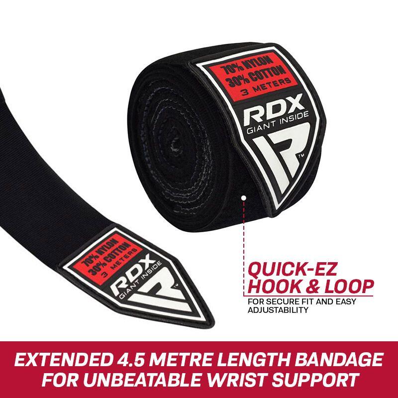 Bandaje elastice RDX 4,5 m, Negru.