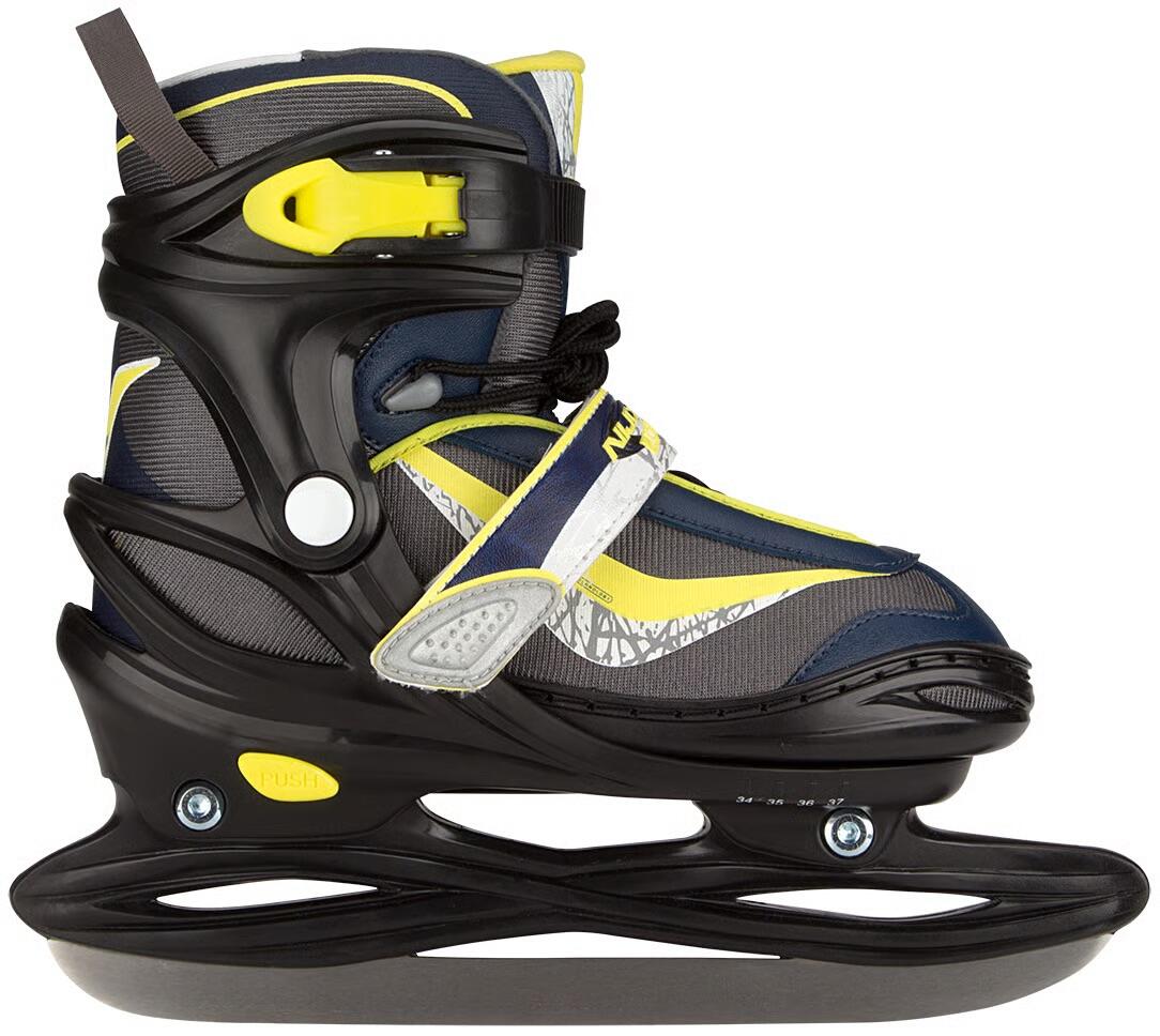 Patine Hockey Reglabile Nijdam SEMI-SOFTBOOT, junior, Gri 30-33
