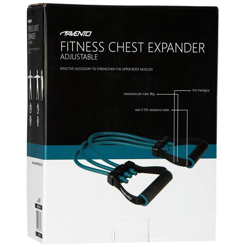 Fitness Expander Avento, reglabil, Albatru/Negru, uni