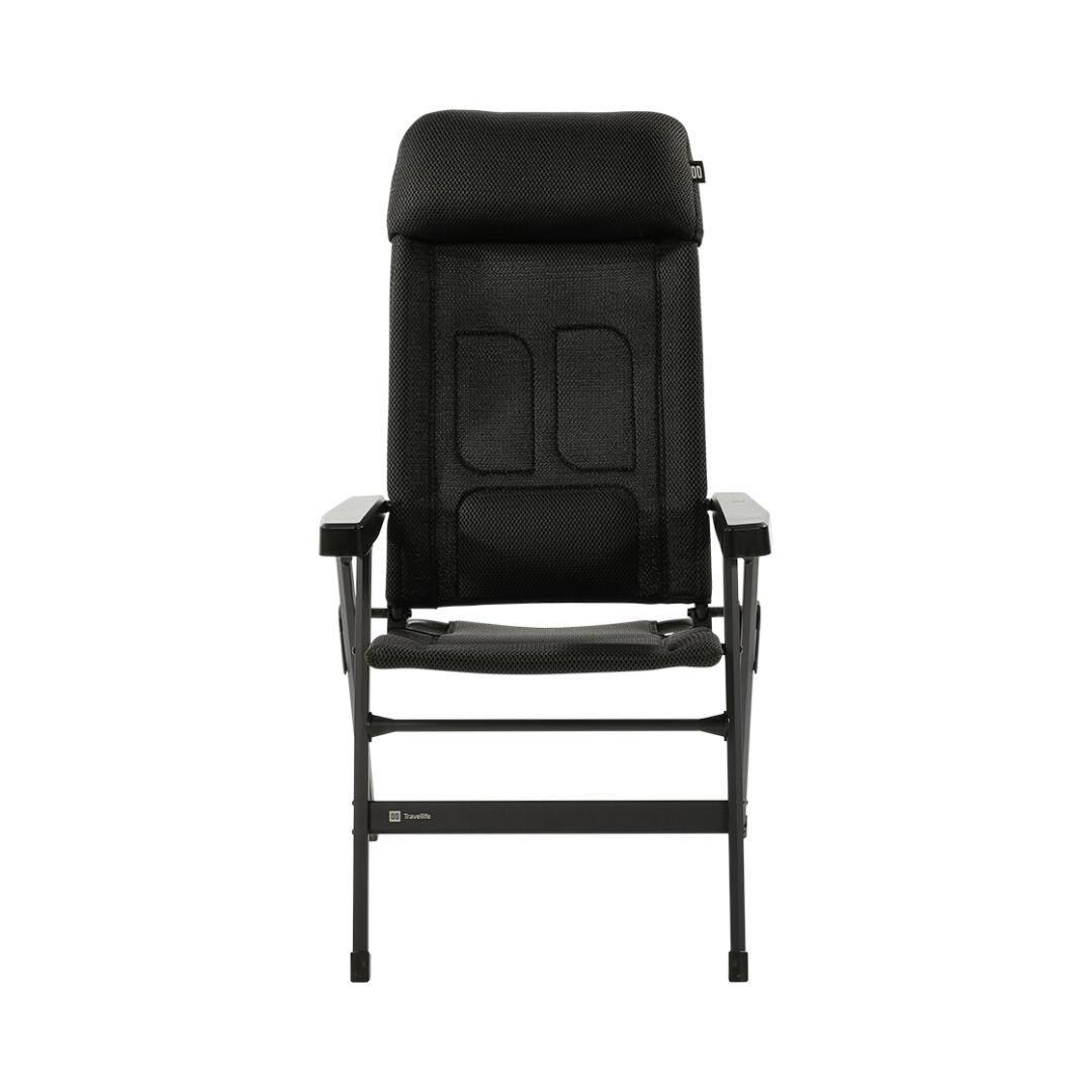 Silla comfort plegable y reclinable Travellife Lucca - Negro 3/7