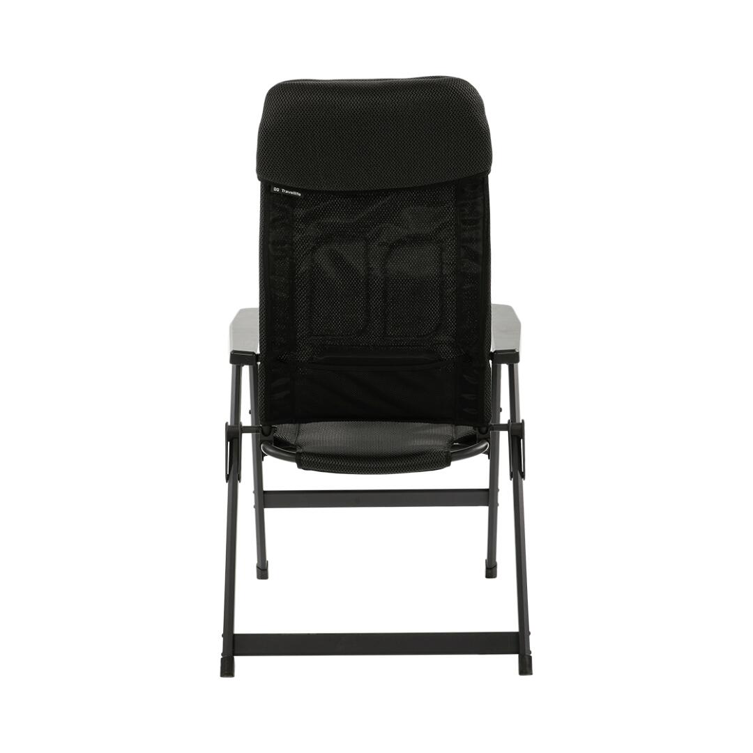 Silla comfort plegable y reclinable Travellife Lucca - Negro 6/7