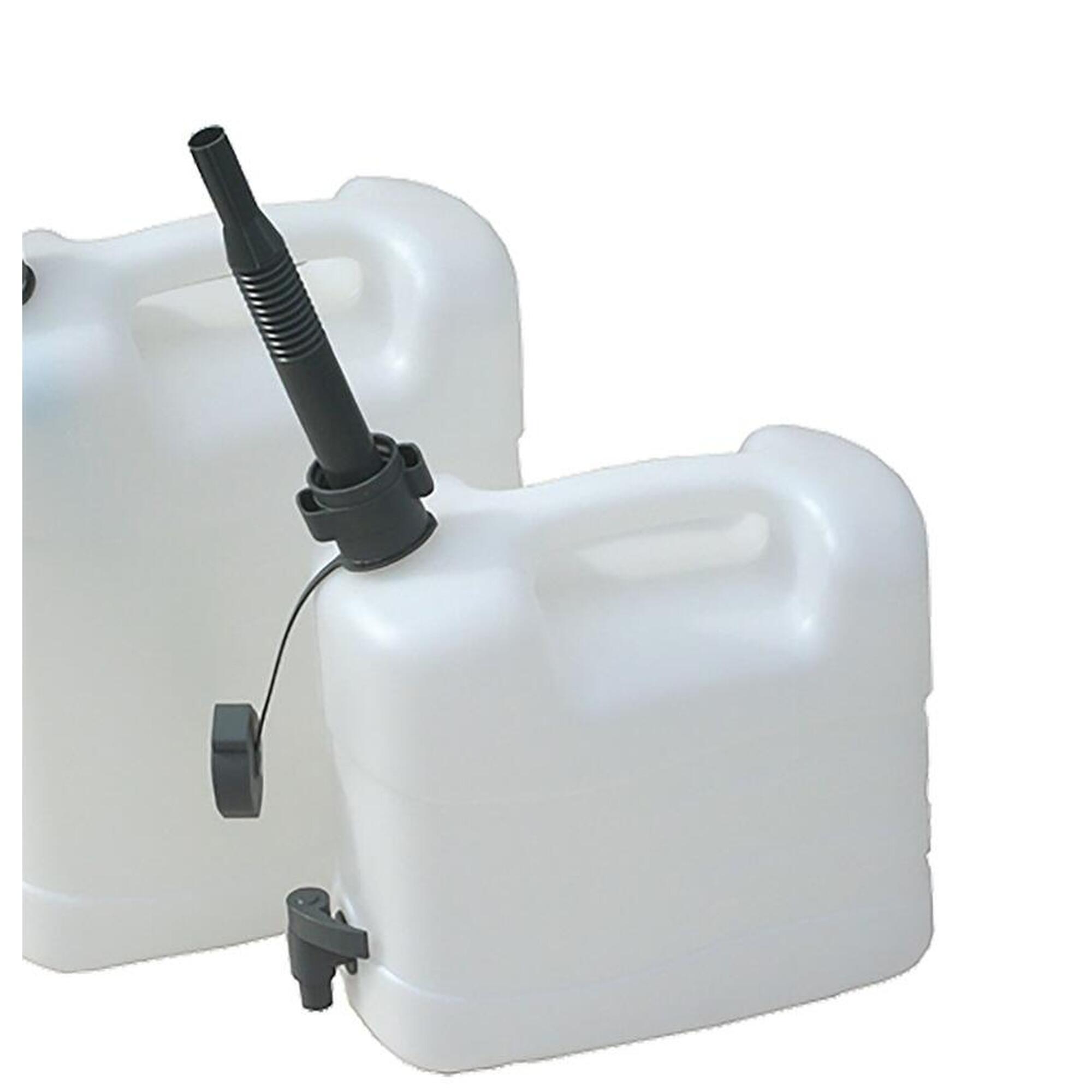 Lot De 4 Robinets D'Écoulement DIN 61 - Pour Bidons 15 à 60 Litres - Plastique Robuste Blanc/Rouge