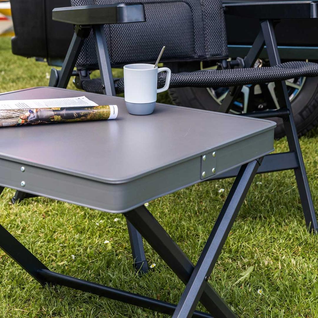 Travellife Cosa tafelblad voetenbank dark grey universeel 2/3