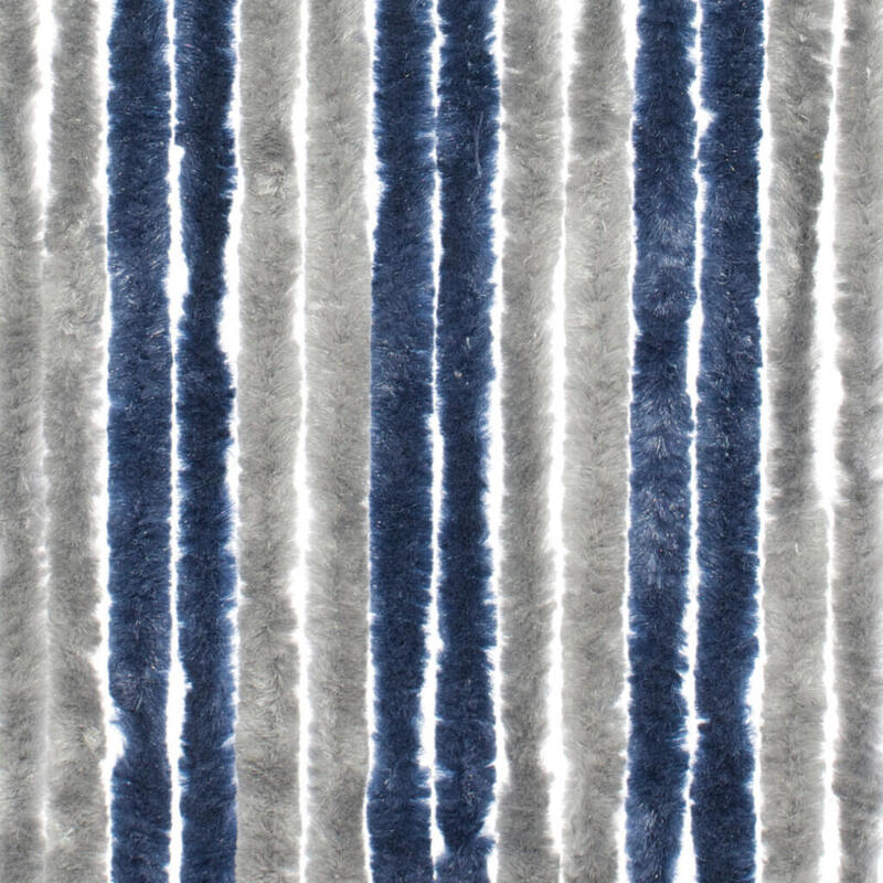 Travellife Chenille Basic grijs/blauw 56x185cm