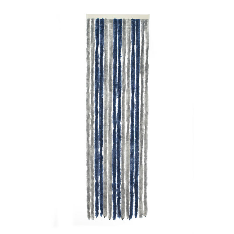 Travellife Chenille Basic grijs/blauw 56x185cm