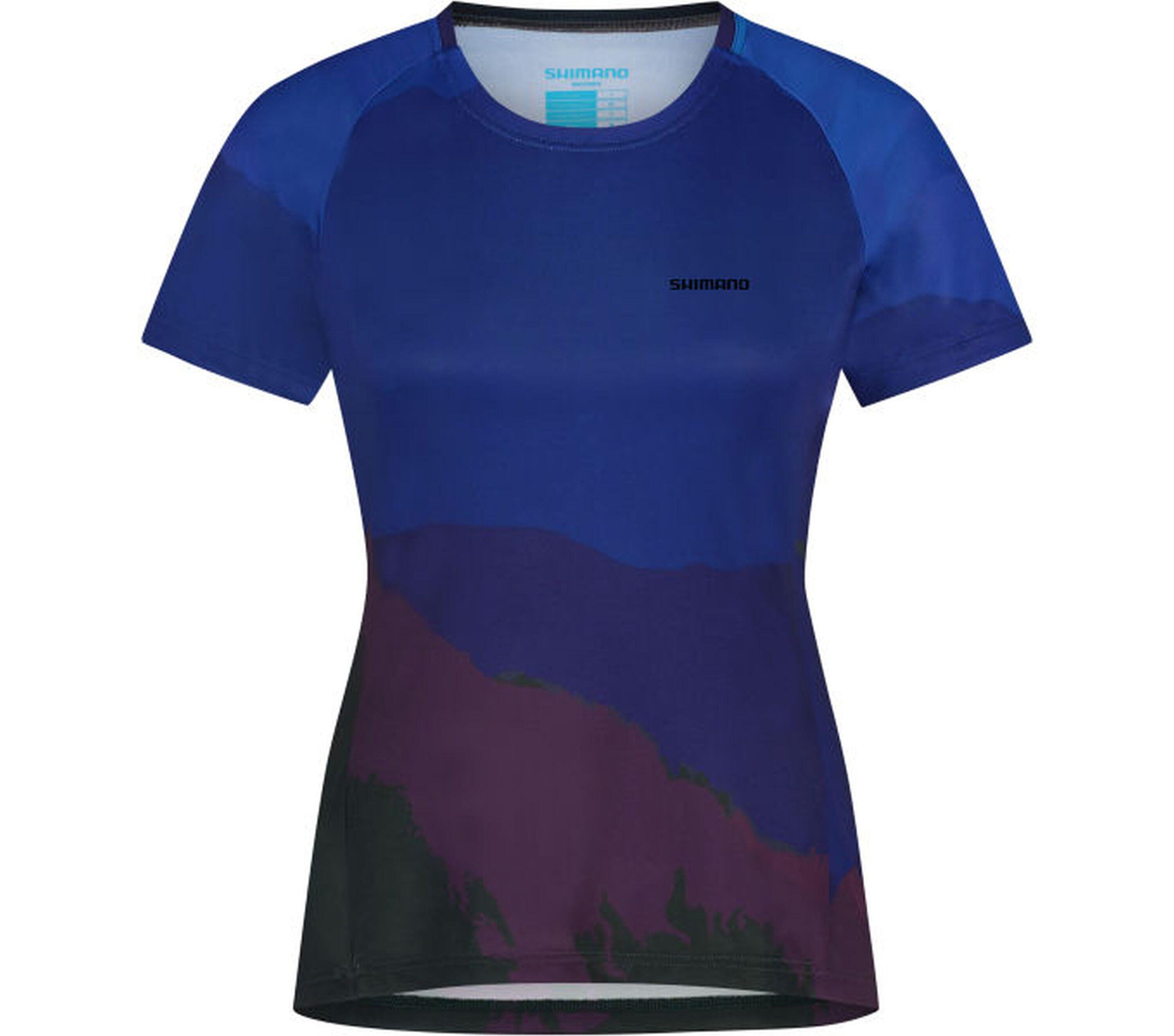 SHIMANO Maglia a maniche corte SENTIERO donna, blu/marino