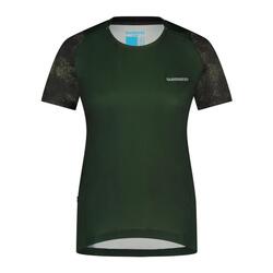 SHIMANO FORESTA Korte Mouw Jersey, Groen voor dames