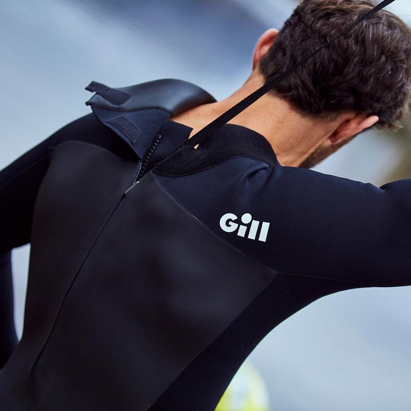 Men’s Neoprene 4/3 mm Back Zip Wetsuit - Black