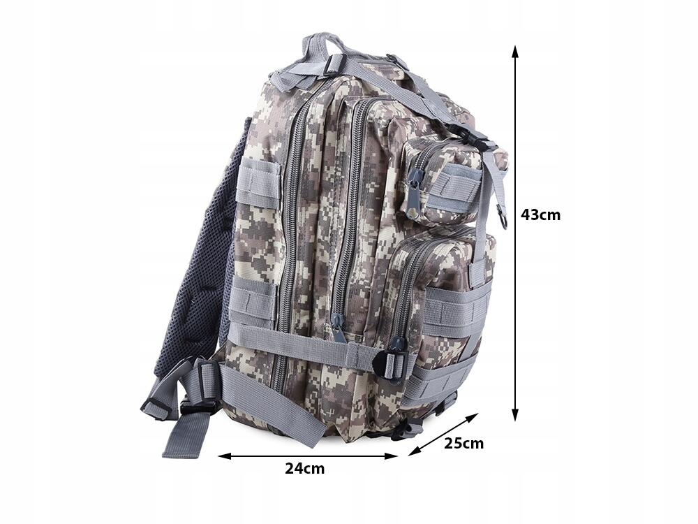 Sac à Dos Tactique de Voyage 30L - Randonnée Survie Activités Plein