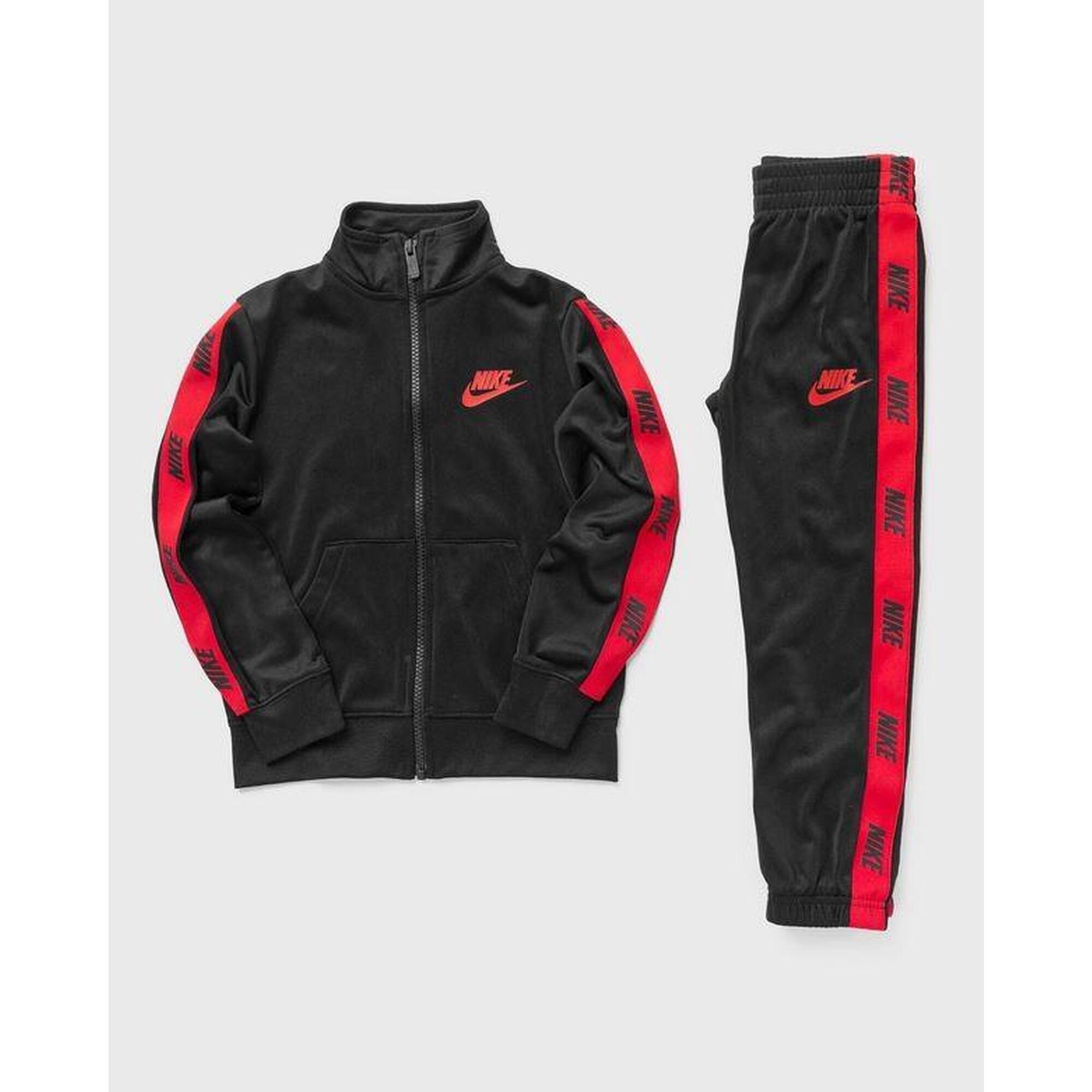 Tuta bambino nike sportswear logo - nero/rosso in poliestere