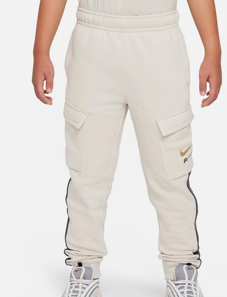 NIKE Pantalone ragazzo nike cargo - beige - cotone felpato