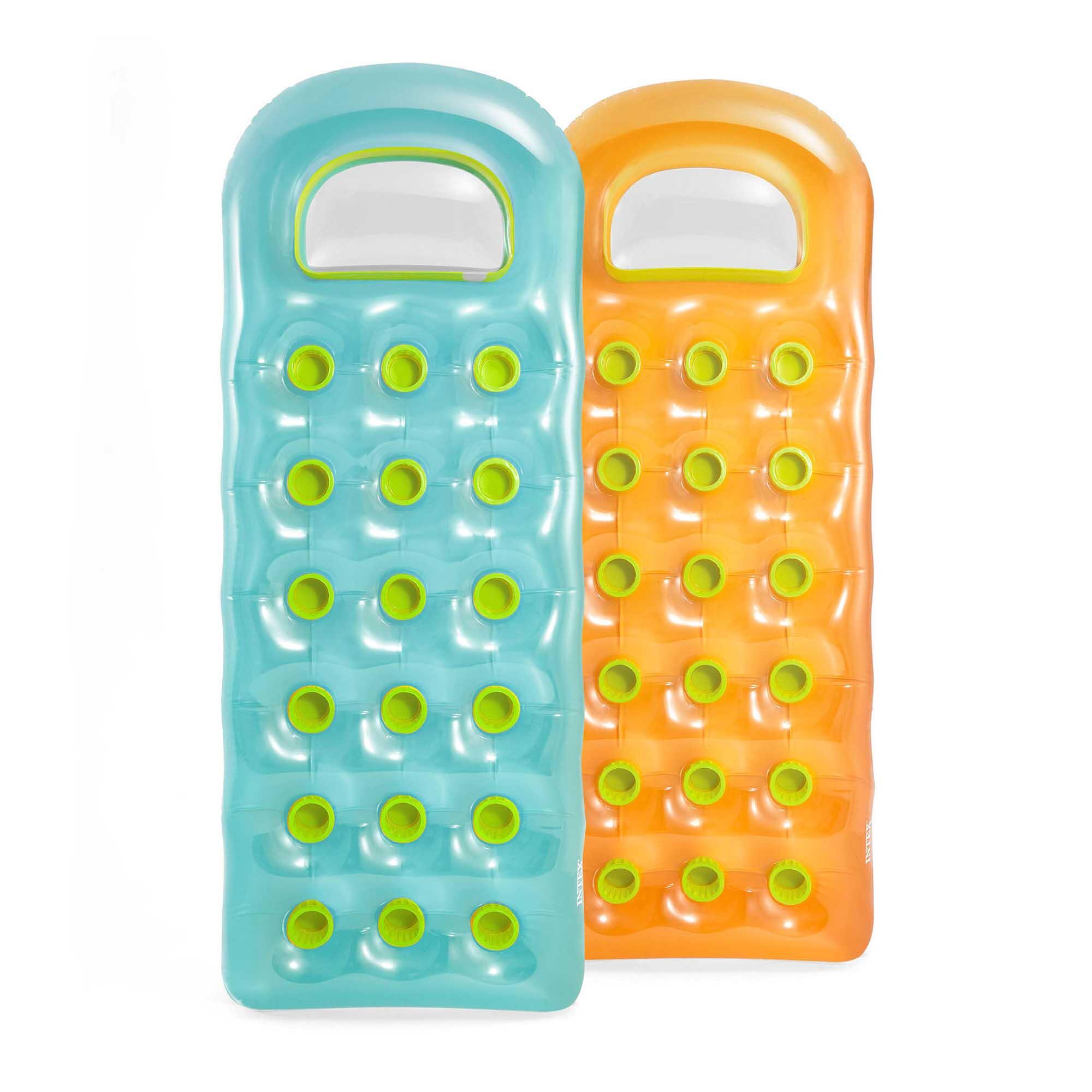 INTEX Intex 59895EU - Materassino con Oblò, 18 buchi, Colori Assortiti, 188x71 cm