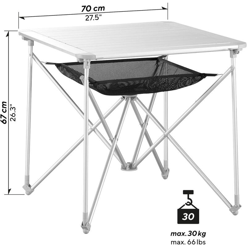 Campingtafel Mercy Campingvouwtafel Roltafel Vouwtafel 4 personen aluminium