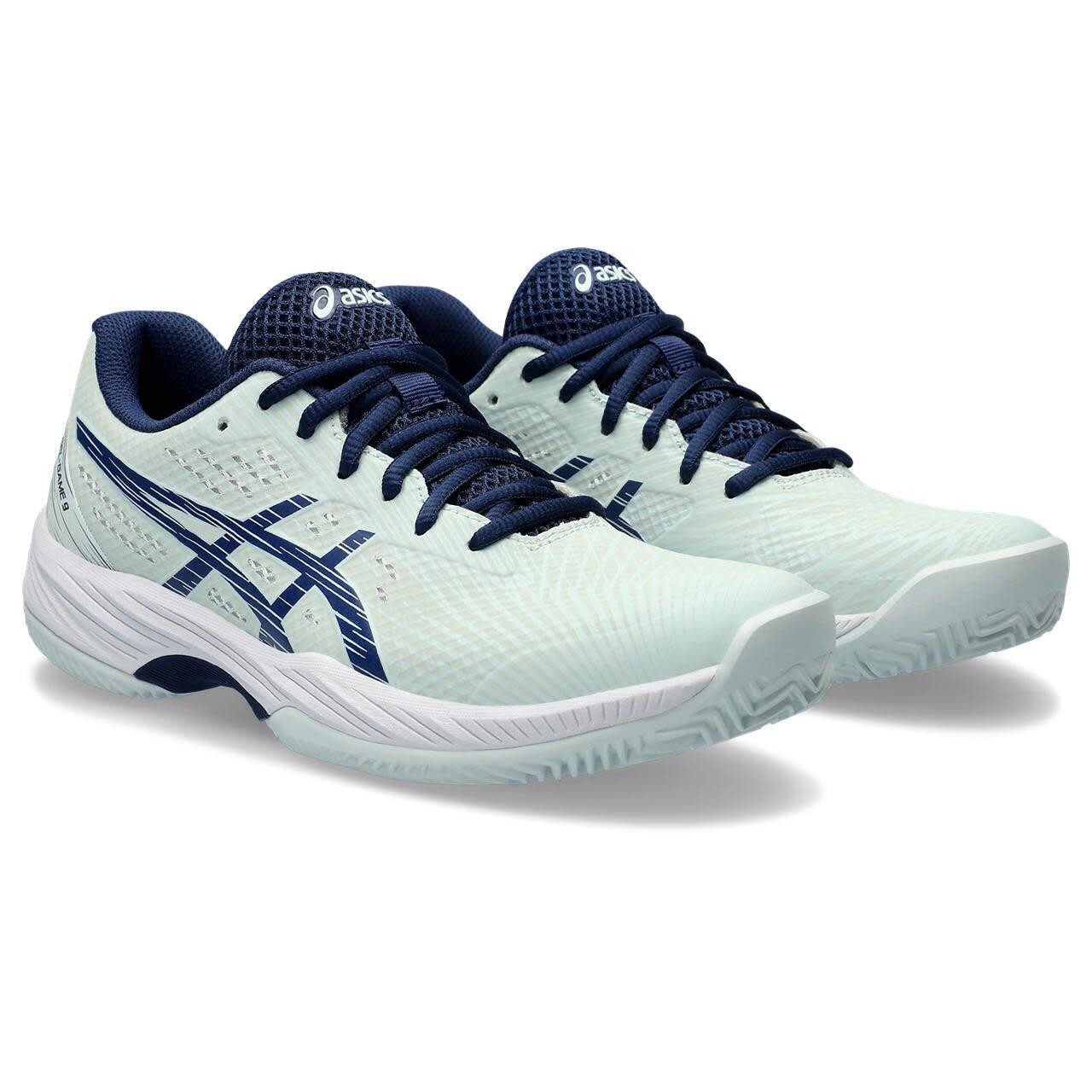 Zapatillas Asics Gel Game 9 Clay Menta Azul Mujer - - 40