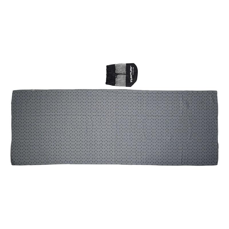 Tunturi Yoga Tuch Rutschfest mit Tasche Grau