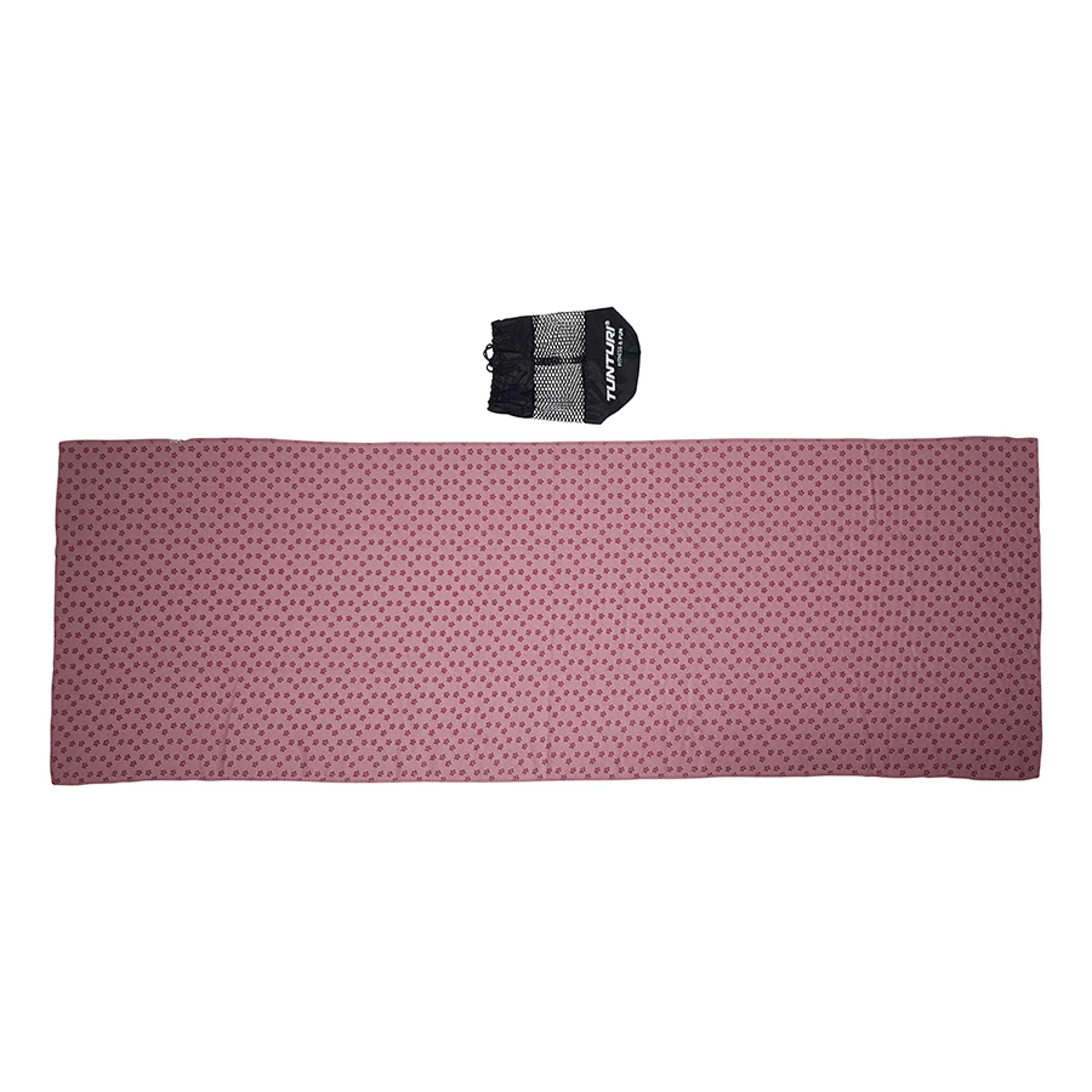 Asciugamano da Yoga Tunturi 183x63 cm antiscivolo rosa con borsa 6/7