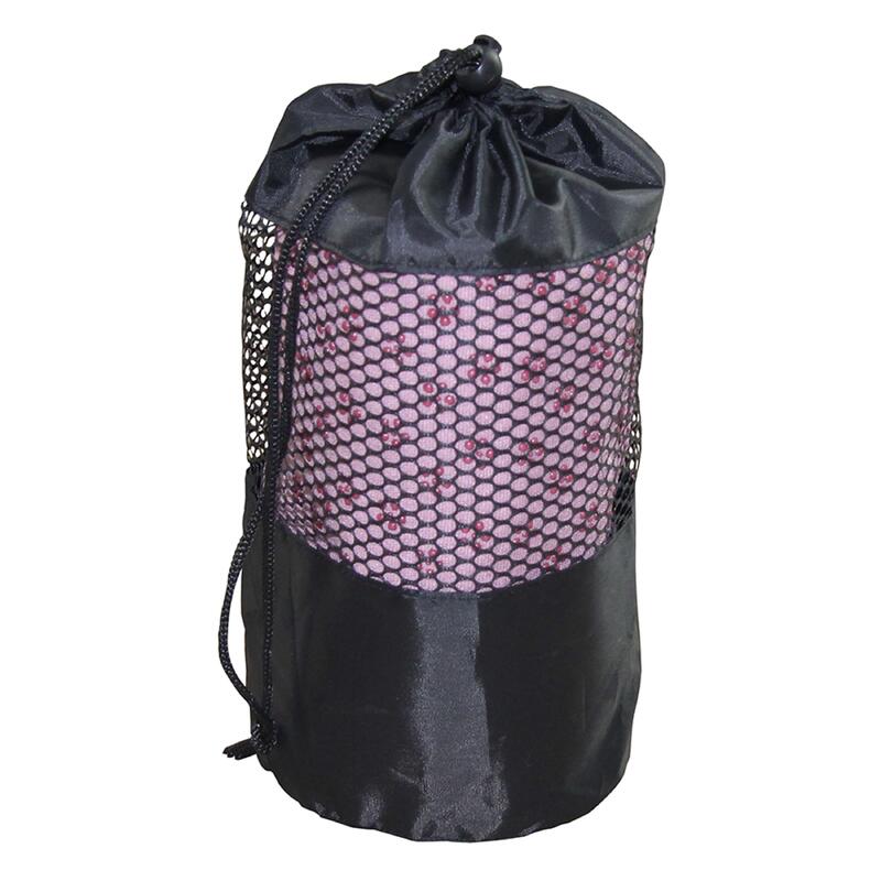 Toalla de Yoga Tunturi 180-63 Rosa con bolsa de almacenamiento