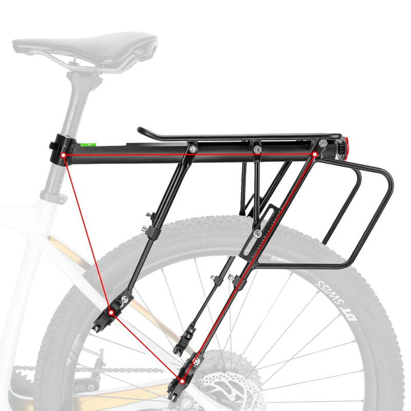 Bagażnik rowerowy tylny aluminiowy do sztycy Rockbros CT-601 ze wspornikami