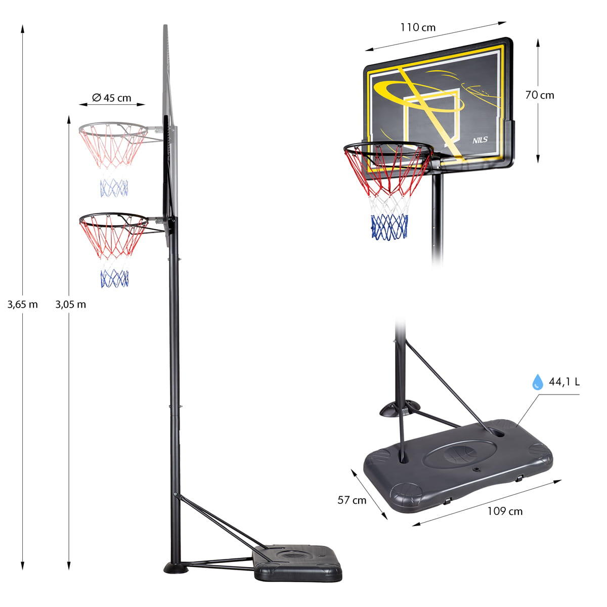 Basketbalový koš NILS ZDK019E 2/7
