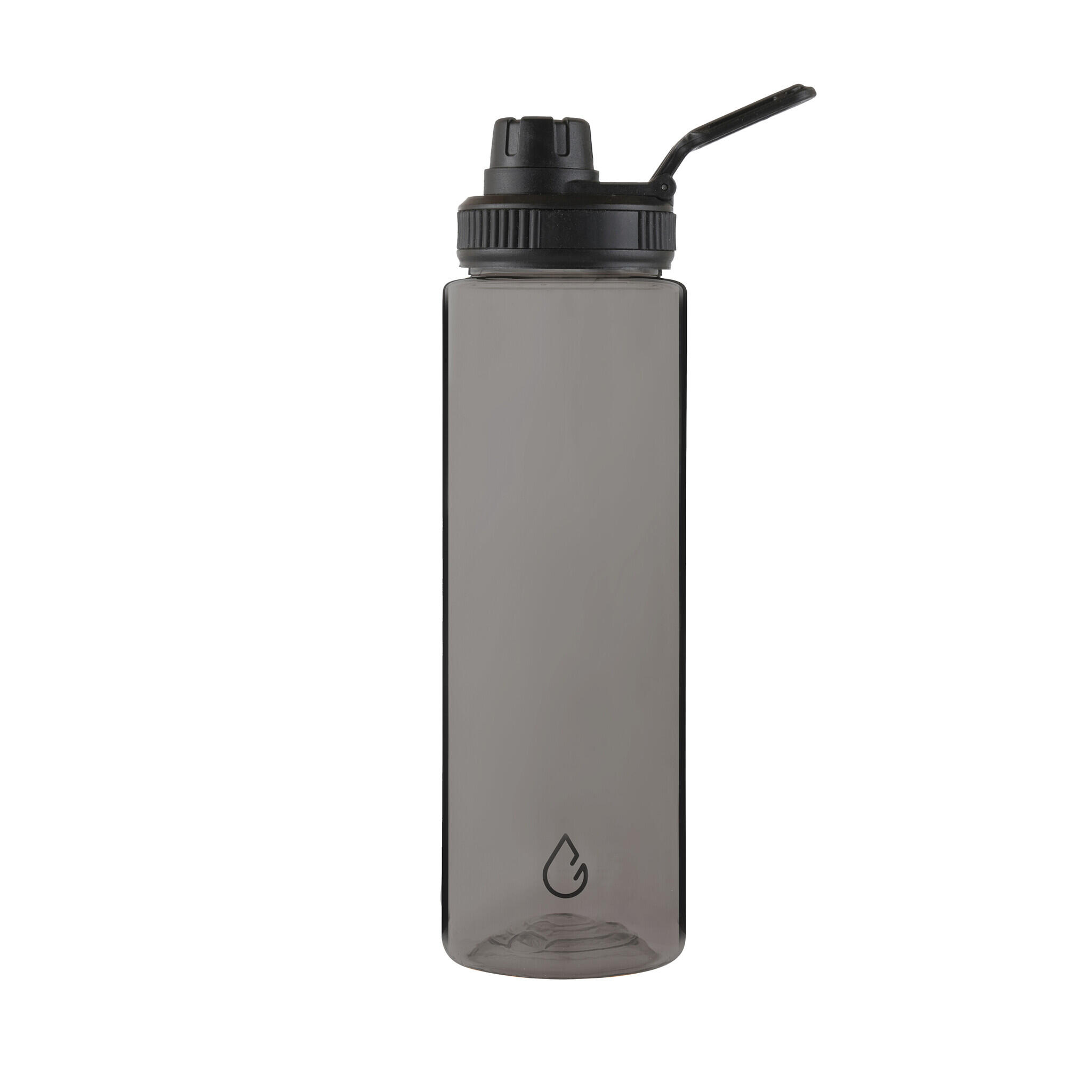 MOVE sport waterfles transparant charcoal 700 ml 1/3
