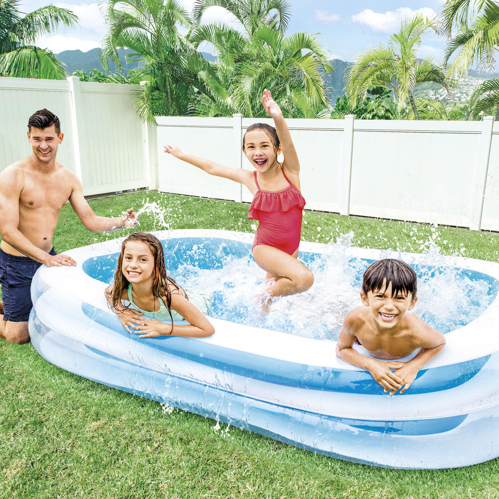 262 x 175 x 56 cm Intex Familiezwembad rechthoekig 5/7