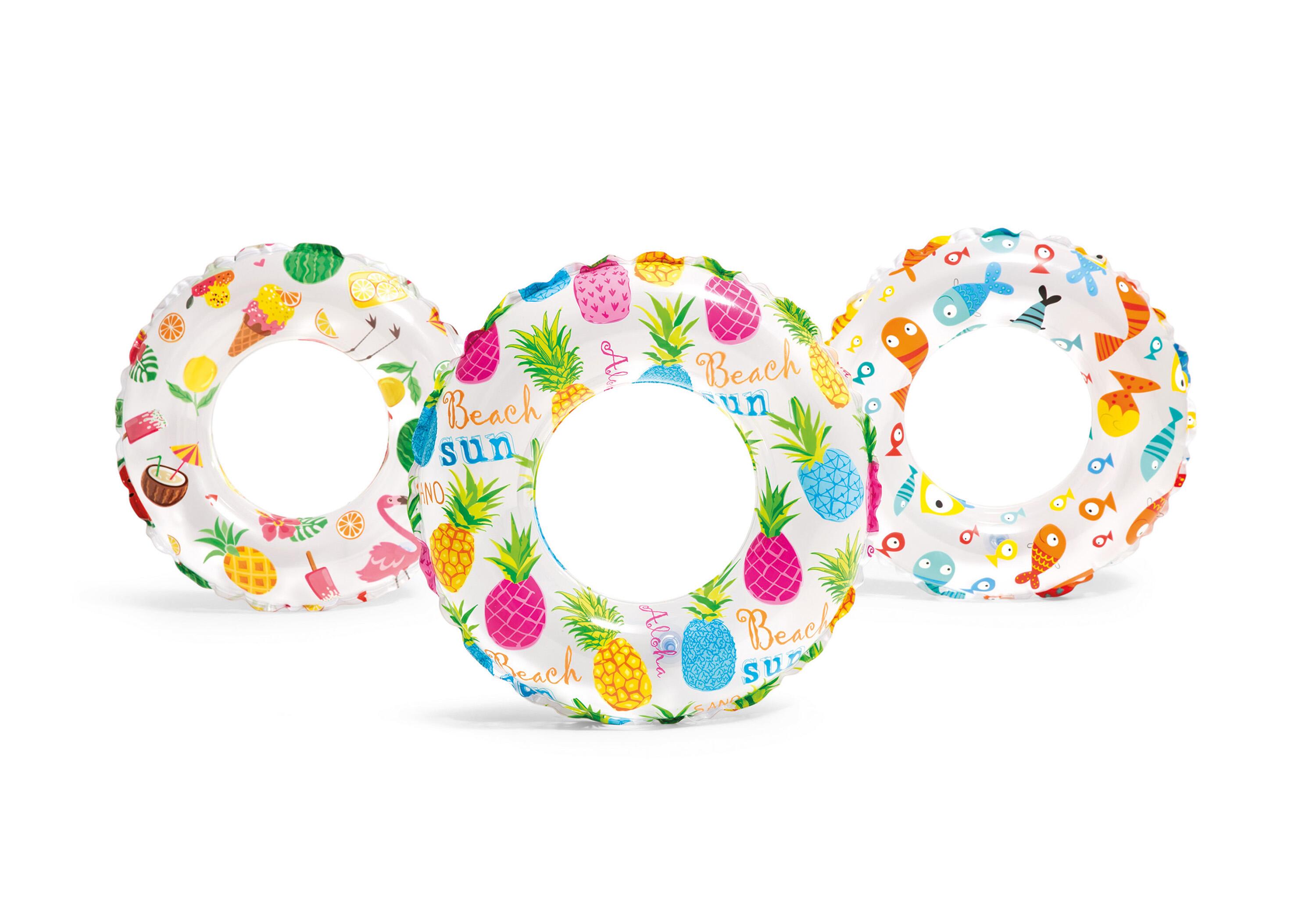 Intex bóia insuflável multicolor 61 cm, 3 modelos 2/6