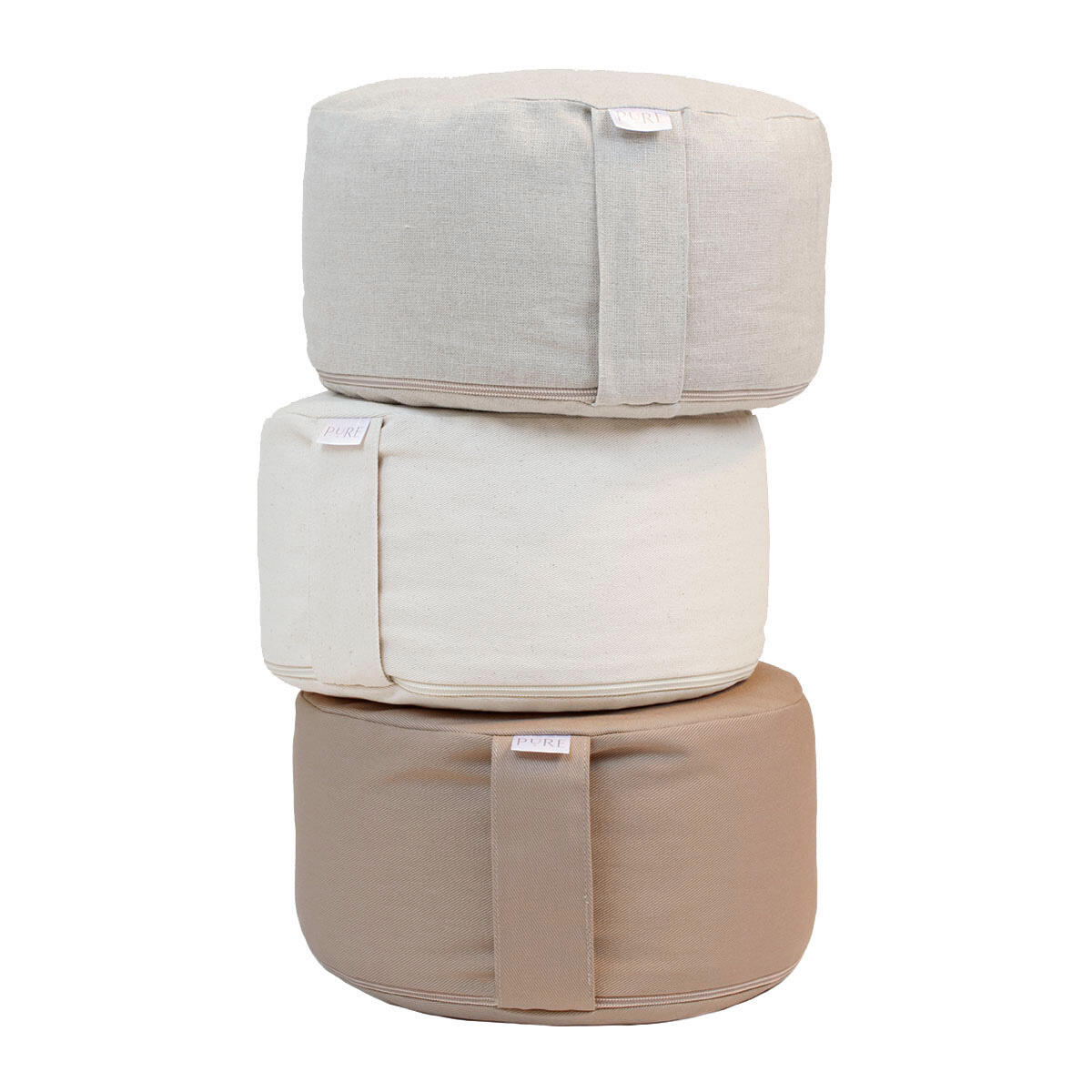 Meditatiekussen beige rond - Pure 3/4