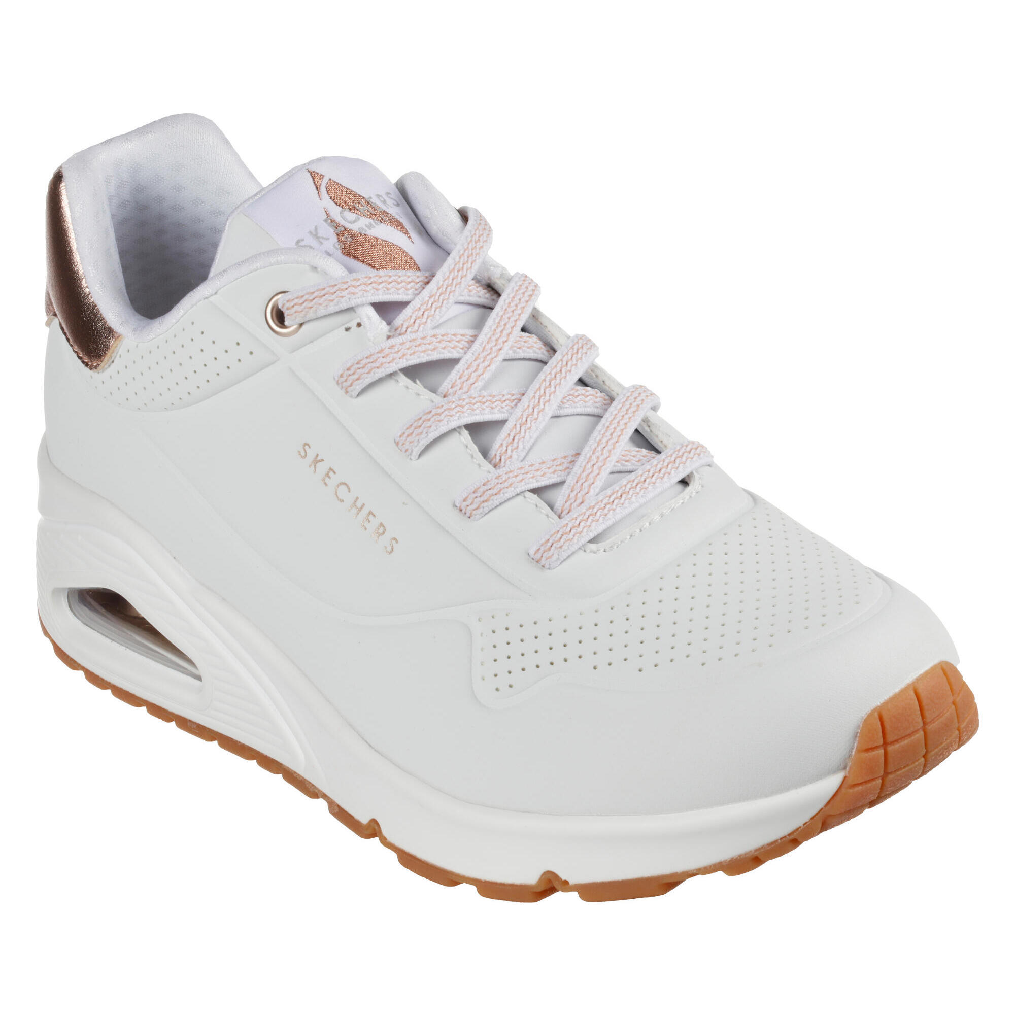 Scarpe da ginnastica UNO SHIMMER AWAY da donna, bianco/oro rosa