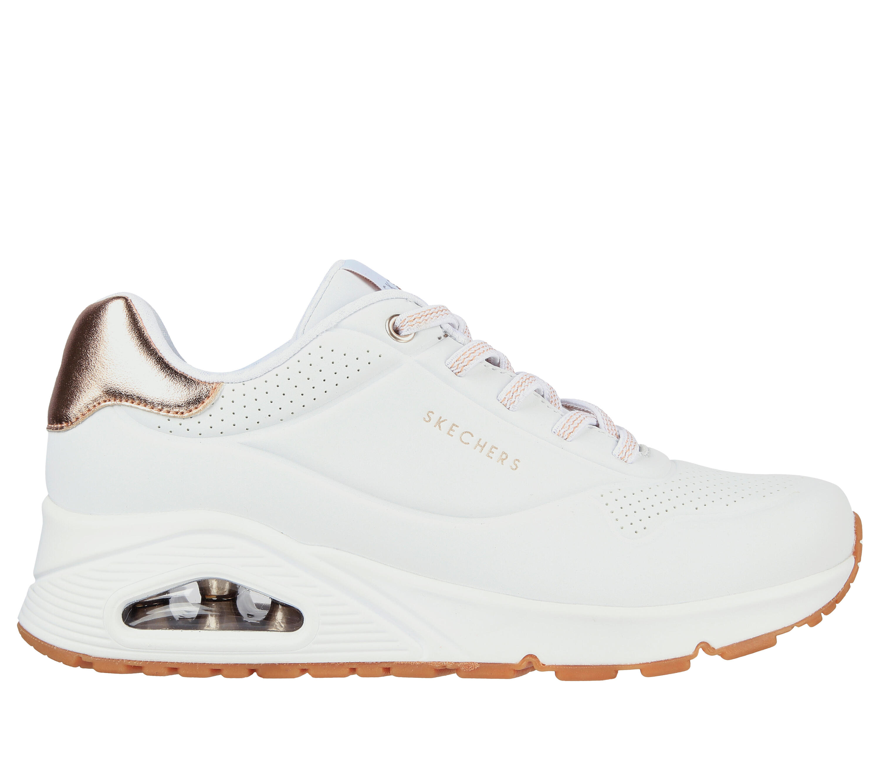 Baskets femme UNO SHIMMER AWAY blanc / or rose 5/6