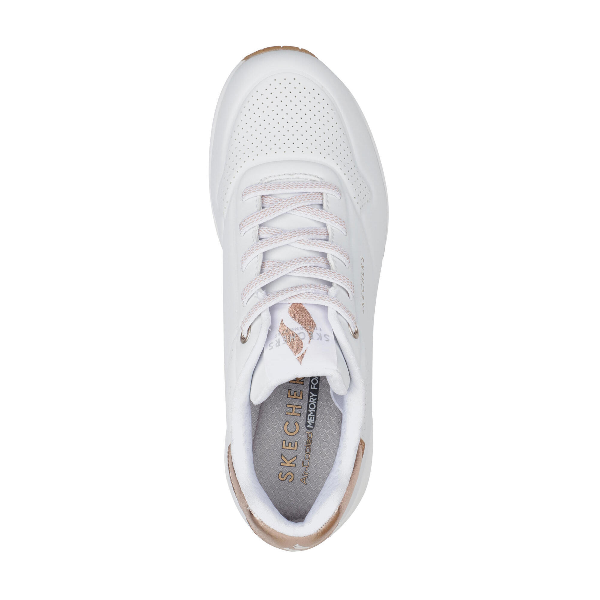 Scarpe da ginnastica UNO SHIMMER AWAY da donna, bianco/oro rosa