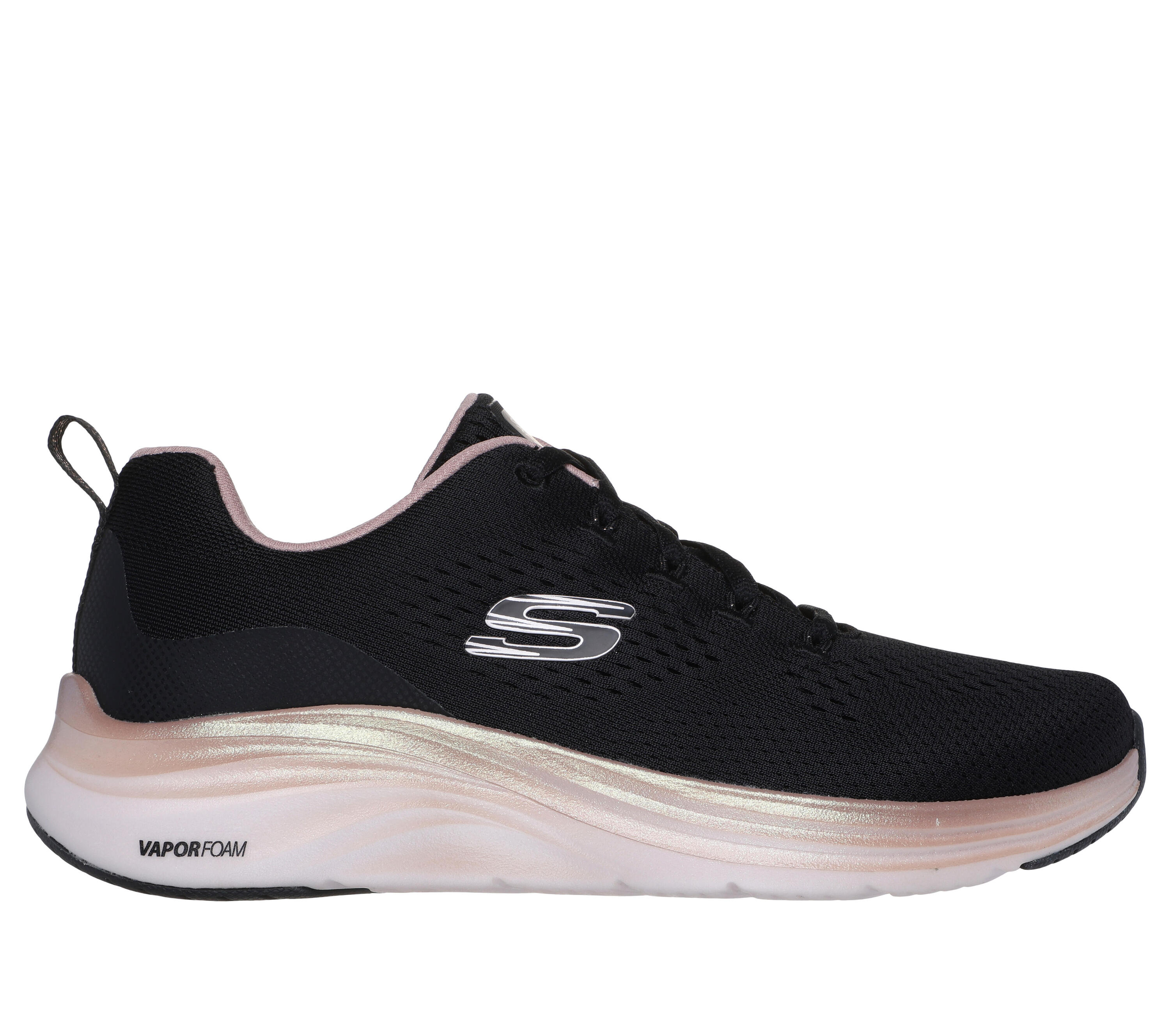 SKECHERS Femme VAPOR FOAM MIDNIGHT GLIMMER Chaussures de sport Noir/rose doré 5/7