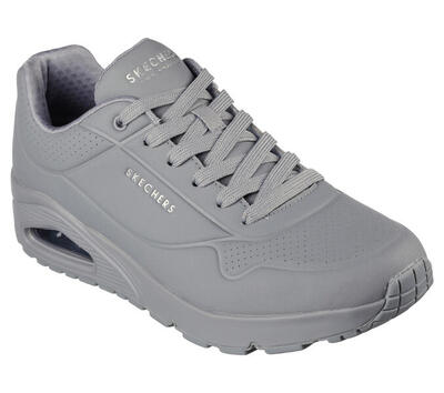 Skechers heren uno stand on air sneakers lichtgrijs