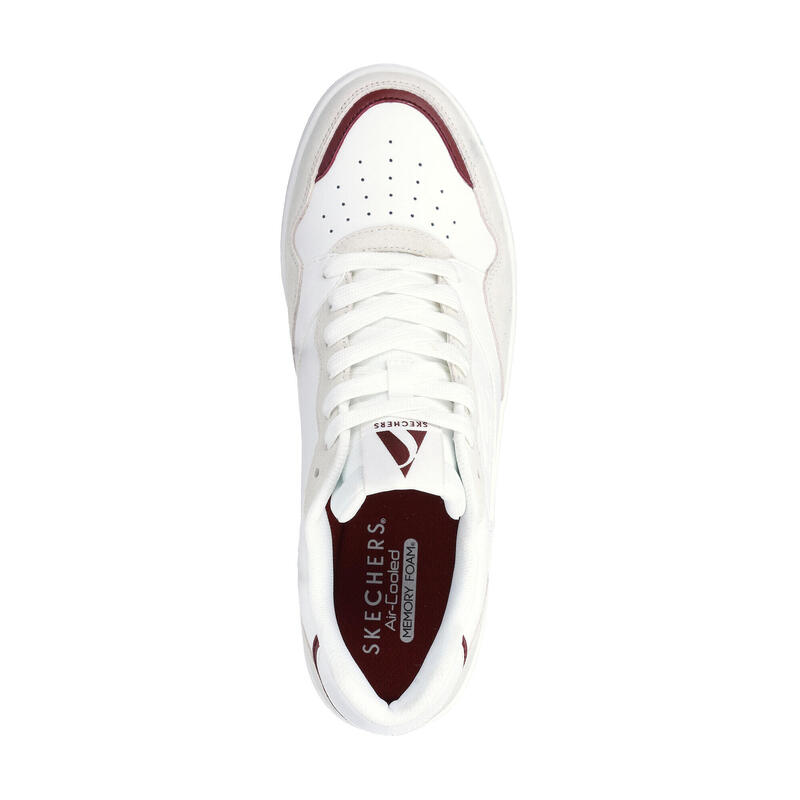 SKECHERS Hombre KOOPA VOLLEY LOW LIFESTYLE Sneakers Blanco / Rojo Blanco