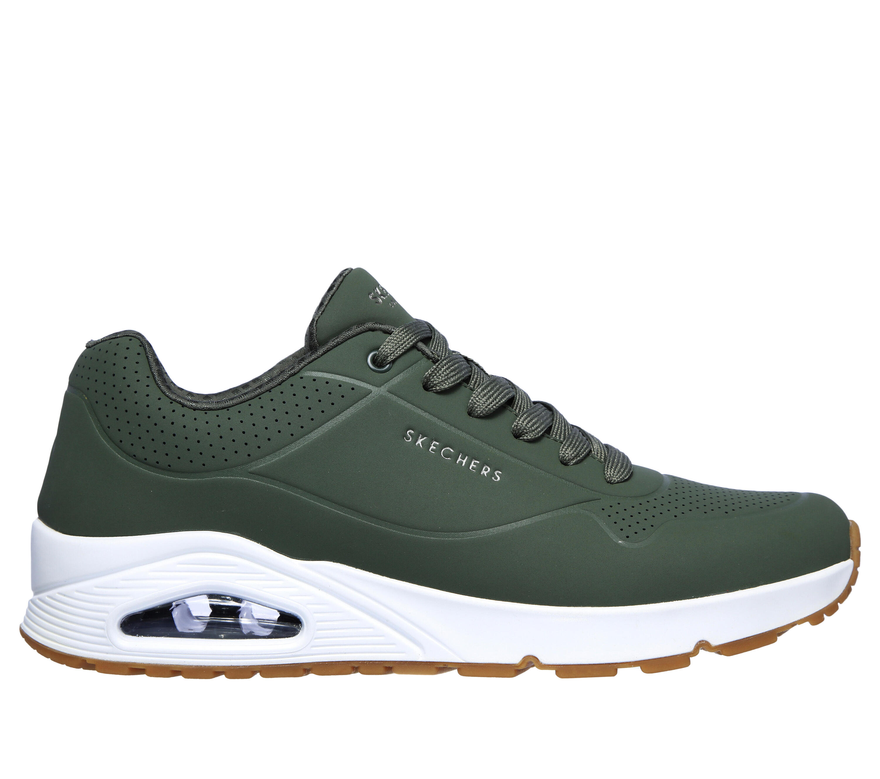 SKECHERS Uomo UNO STAND ON AIR Sneakers Verde oliva 5/5