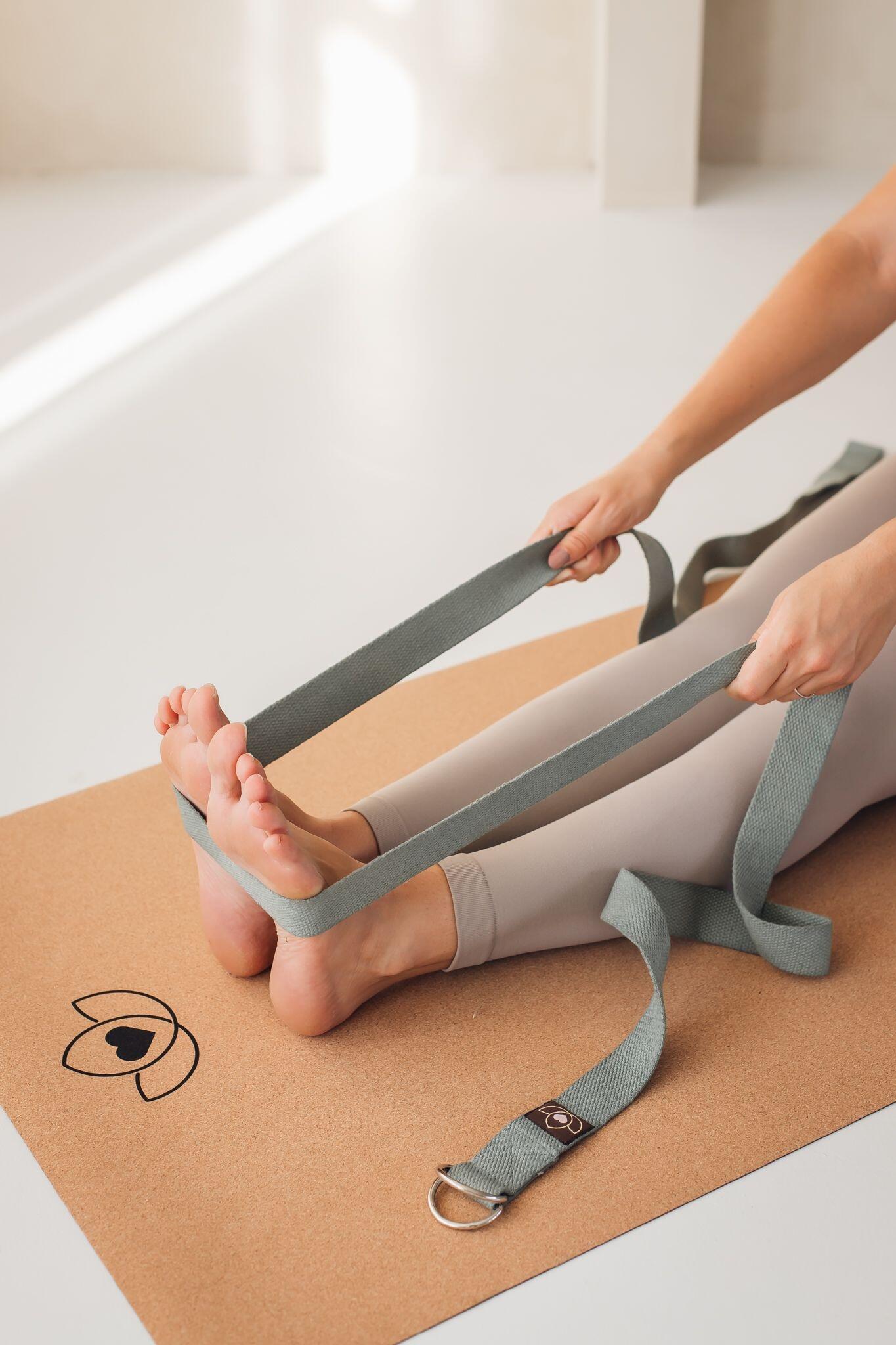Lotus Yogamat natuurkurk lotus 5/5