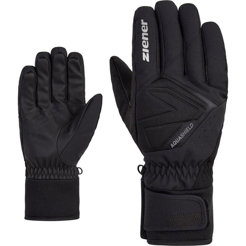 Gants d'hiver pour hommes Taille 9 - Ziener GATIS AS® Alpine 100% Noir