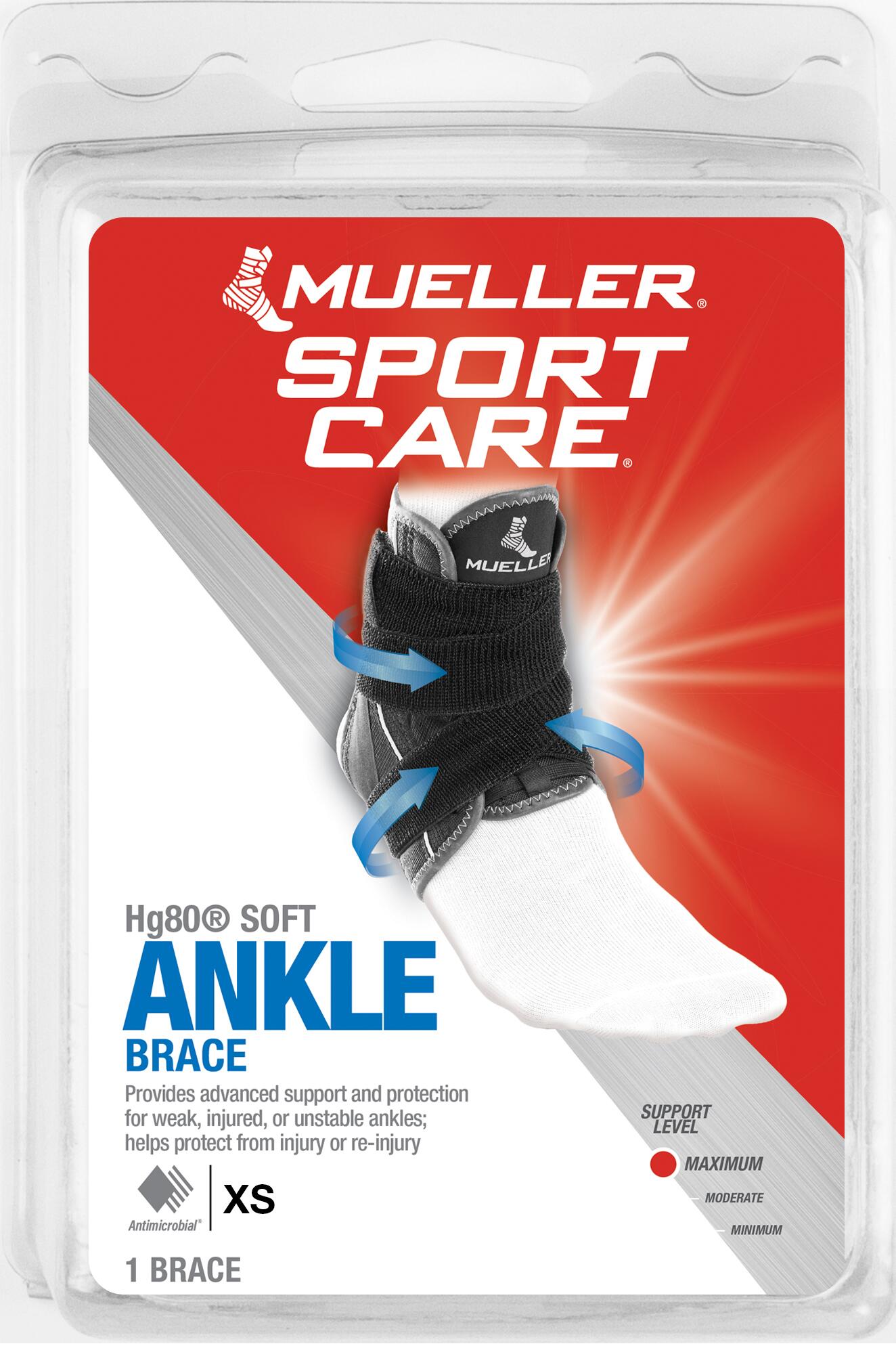 Mueller HG80 Ankle Brace Ajustable Strapped Soft Shell - Medium 4/5