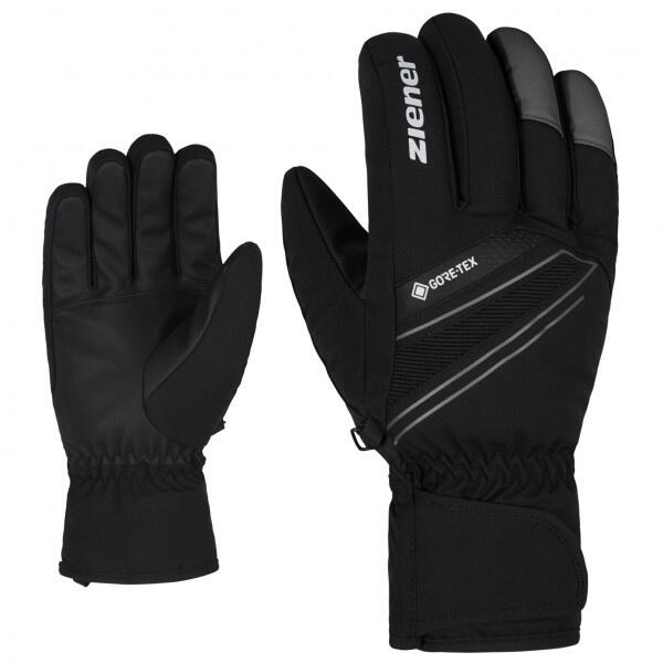 ZIENER Winterhandschoenen Heren Maat 10 - Ziener GUNAR GTX Alpine 100% Zwart/Grijs