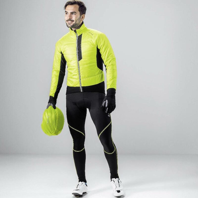 Pantalon de cyclisme long m Collants à bretelles WS Elastic pour Homme-Noir